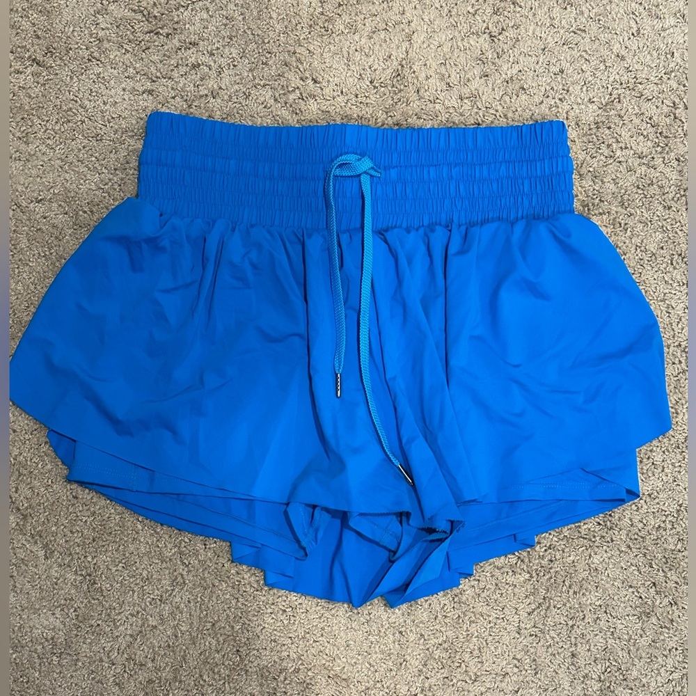 Blue Women's Flowy Shorts